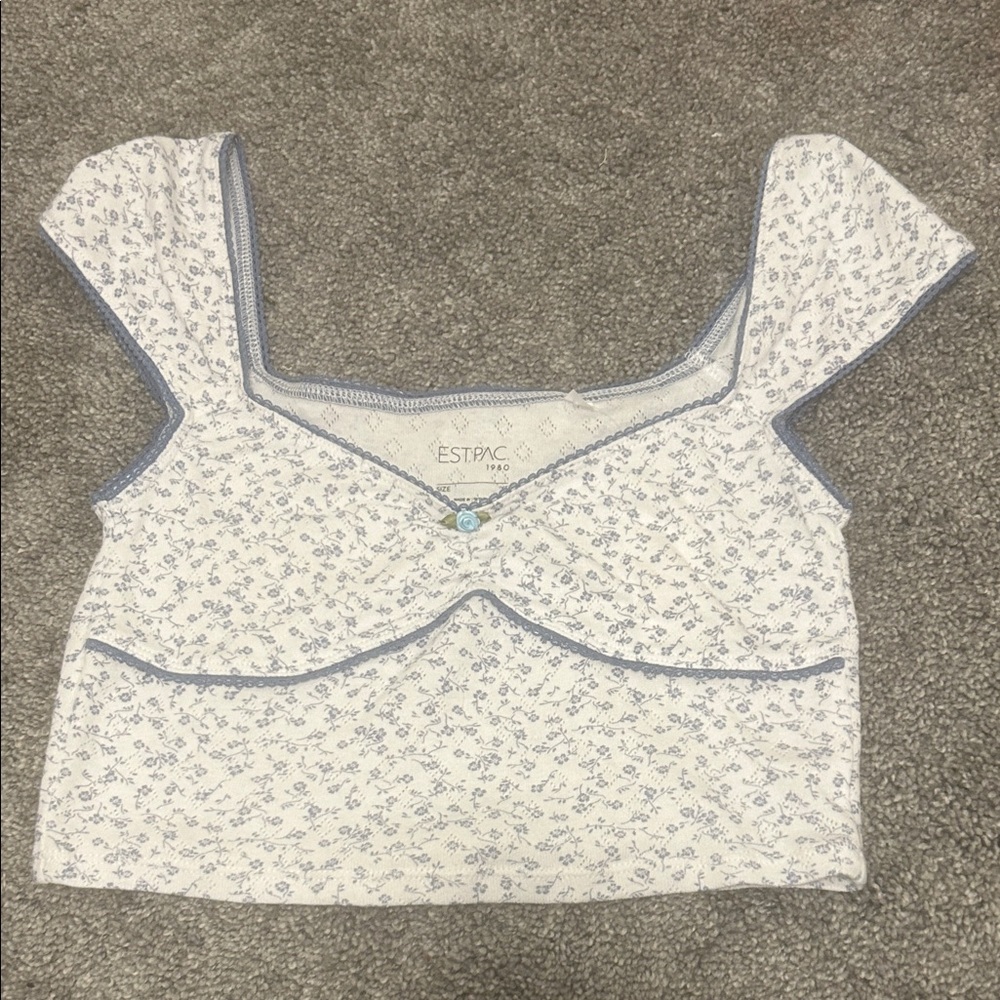 Pacsun Floral Crop Top